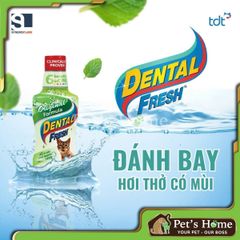 Nước Uống súc miệng Dental Fresh - Sạch Thơm Miệng Tẩy Mảng Bám đánh răng Cho Chó Mèo 237ml