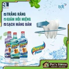 Nước Uống súc miệng Dental Fresh - Sạch Thơm Miệng Tẩy Mảng Bám đánh răng Cho Chó Mèo 237ml