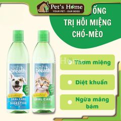 Nước vệ sinh răng miệng Tropiclean Water Additive giúp sạch răng, thơm miệng cho chó mèo Mỹ 473ml