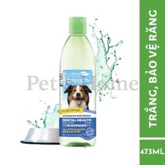 Nước vệ sinh răng miệng Tropiclean Water Additive giúp sạch răng, thơm miệng cho chó mèo Mỹ 473ml