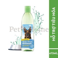 Nước vệ sinh răng miệng Tropiclean Water Additive giúp sạch răng, thơm miệng cho chó mèo Mỹ 473ml
