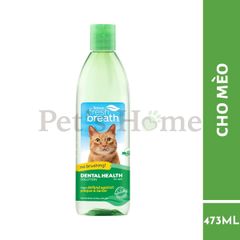 Nước vệ sinh răng miệng Tropiclean Water Additive giúp sạch răng, thơm miệng cho chó mèo Mỹ 473ml