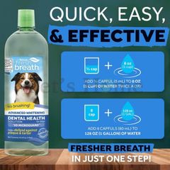 Nước vệ sinh răng miệng Tropiclean Water Additive giúp sạch răng, thơm miệng cho chó mèo Mỹ 473ml