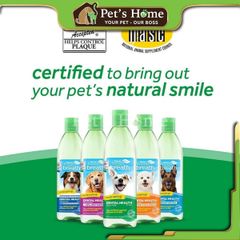 Nước vệ sinh răng miệng Tropiclean Water Additive giúp sạch răng, thơm miệng cho chó mèo Mỹ 473ml