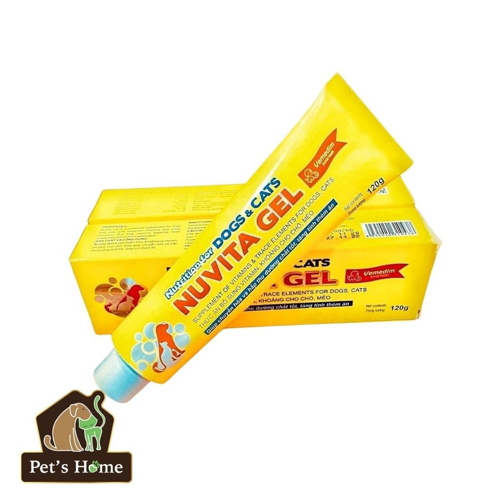 Gel dinh dưỡng Nuvita Gel thực phẩm bổ sung vitamin, khoáng chất cần thiết cho chó mèo nội địa
