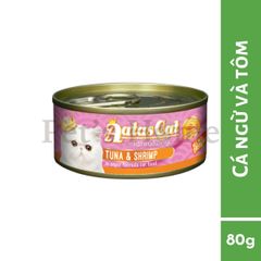 Pate Aatas thức ăn ướt mềm vị cá ngừ mix giúp bổ sung Vitamin cho mèo Singapore gói 80g