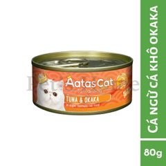 Pate Aatas thức ăn ướt mềm vị cá ngừ mix giúp bổ sung Vitamin cho mèo Singapore gói 80g