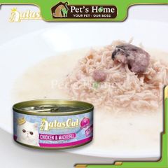 Pate Aatas thức ăn ướt mềm vị cá ngừ mix giúp bổ sung Vitamin cho mèo Singapore gói 80g