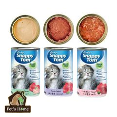 Pate Snappy Tom Baby thức ăn mềm ướt cho mèo sơ sinh Thái Lan lon 150g