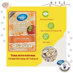 Pate Snappy Tom thức ăn ướt mềm cá ngừ mix trái cây bổ sung chất dinh dưỡng cho mèo Thái Lan gói 70g