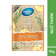 Pate Snappy Tom thức ăn ướt mềm cá ngừ mix trái cây bổ sung chất dinh dưỡng cho mèo Thái Lan gói 70g