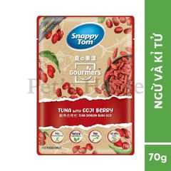 Pate Snappy Tom thức ăn ướt mềm cá ngừ mix trái cây bổ sung chất dinh dưỡng cho mèo Thái Lan gói 70g