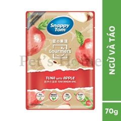 Pate Snappy Tom thức ăn ướt mềm cá ngừ mix trái cây bổ sung chất dinh dưỡng cho mèo Thái Lan gói 70g