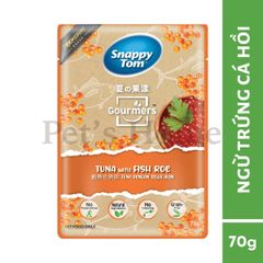 Pate Snappy Tom thức ăn ướt mềm cá ngừ mix trái cây bổ sung chất dinh dưỡng cho mèo Thái Lan gói 70g