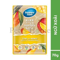 Pate Snappy Tom thức ăn ướt mềm cá ngừ mix trái cây bổ sung chất dinh dưỡng cho mèo Thái Lan gói 70g