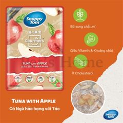 Pate Snappy Tom thức ăn ướt mềm cá ngừ mix trái cây bổ sung chất dinh dưỡng cho mèo Thái Lan gói 70g