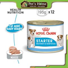 Pate Royal Canin Mini Mother & Babydog Mousse thức ăn mềm ướt cho chó mẹ và con giống nhỏ Pháp lon 195g