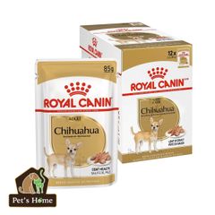 Pate Royal Canin thức ăn mềm ướt kích thích ăn uống, cung cấp Omega 3 cho giống chó Chihuahua Pháp gói 85g