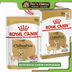 Pate Royal Canin thức ăn mềm ướt kích thích ăn uống, cung cấp Omega 3 cho giống chó Chihuahua Pháp gói 85g