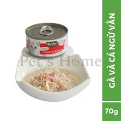 Pate Kit Cat Gravy thức ăn mềm ướt dạng thịt nấu sốt bổ sung Taurine cho mèo lon 70g