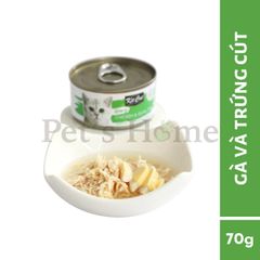 Pate Kit Cat Gravy thức ăn mềm ướt dạng thịt nấu sốt bổ sung Taurine cho mèo lon 70g