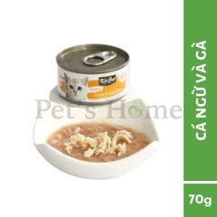 Pate Kit Cat Gravy thức ăn mềm ướt dạng thịt nấu sốt bổ sung Taurine cho mèo lon 70g