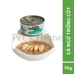 Pate Kit Cat Gravy thức ăn mềm ướt dạng thịt nấu sốt bổ sung Taurine cho mèo lon 70g