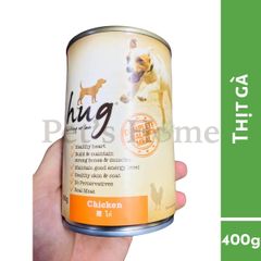 Pate Hug thức ăn mềm ướt cho chó vị cừu gà bò Thái Lan lon 400g