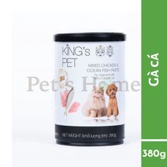 Pate King's Pet thức ăn ướt mềm giúp sáng mắt, ngăn ngừa sỏi thận cho chó mèo Việt Nam lon 380g
