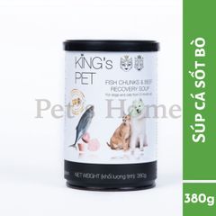 Pate King's Pet thức ăn mềm ướt cho chó mèo Việt Nam lon 380g