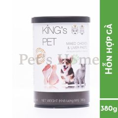 Pate King's Pet thức ăn mềm ướt cho chó mèo Việt Nam lon 380g