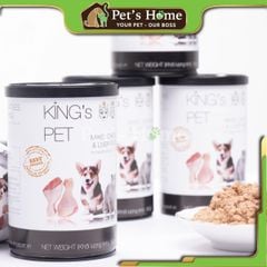 Pate King's Pet thức ăn ướt mềm giúp sáng mắt, ngăn ngừa sỏi thận cho chó mèo Việt Nam lon 380g