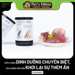 Pate King's Pet thức ăn mềm ướt cho chó mèo Việt Nam lon 380g