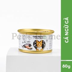 Pate King's Pet by Bao Anh thức ăn ướt mềm không chứa chất bảo quản cho mèo nội địa lon 80g