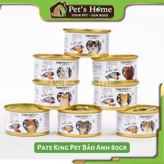 Pate King's Pet by Bao Anh thức ăn ướt mềm không chứa chất bảo quản cho mèo nội địa lon 80g