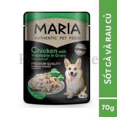 Pate Maria thức ăn mềm ướt giúp hỗ trợ hệ tiêu hoá và nuôi dưỡng da lông cho chó Thái Lan gói 70g