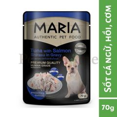 Pate Maria thức ăn mềm ướt giúp hỗ trợ hệ tiêu hoá và nuôi dưỡng da lông cho chó Thái Lan gói 70g