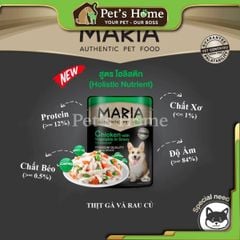Pate Maria thức ăn mềm ướt giúp hỗ trợ hệ tiêu hoá và nuôi dưỡng da lông cho chó Thái Lan gói 70g