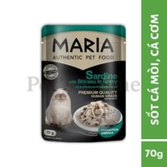 Pate Maria thức ăn ướt mềm chứa lợi khuẩn hỗ trợ tiêu hóa cho mèo Thái Lan gói 70g