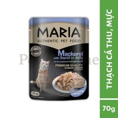Pate Maria thức ăn ướt mềm chứa lợi khuẩn hỗ trợ tiêu hóa cho mèo Thái Lan gói 70g
