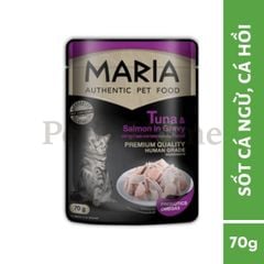 Pate Maria thức ăn ướt mềm chứa lợi khuẩn hỗ trợ tiêu hóa cho mèo Thái Lan gói 70g