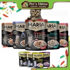 Pate Maria thức ăn ướt mềm chứa lợi khuẩn hỗ trợ tiêu hóa cho mèo Thái Lan gói 70g