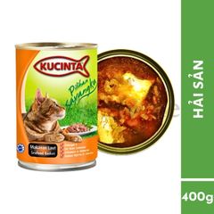 Pate Kucinta thức ăn mềm ướt giàu Protein, Omega 3, Vitamin cho mèo Malaysia lon 400g