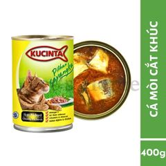 Pate Kucinta thức ăn mềm ướt giàu Protein, Omega 3, Vitamin cho mèo Malaysia lon 400g