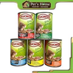 Pate Kucinta thức ăn mềm ướt giàu Protein, Omega 3, Vitamin cho mèo Malaysia lon 400g