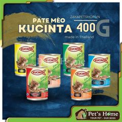 Pate Kucinta thức ăn mềm ướt giàu Protein, Omega 3, Vitamin cho mèo Malaysia lon 400g