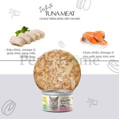 Pate Meowow vị cá ngừ trắng giàu vitamin E, axit béo giúp sáng mắt mượt lông cho mèo Hàn Quốc 80g