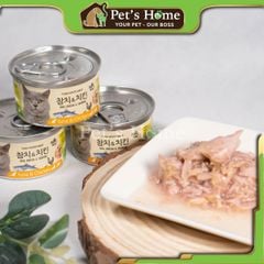 Pate Meowow thức ăn ướt mềm vị cá ngừ trắng giàu omega 3 giúp mượt lông cho mèo Hàn Quốc lon 80g
