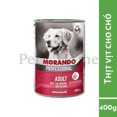 Pate Morando Professional thức ăn mềm ướt chứa sữa ong chúa chống oxi hoá cho chó Ý lon 400g