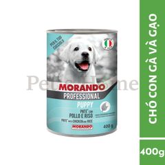 Pate Morando Professional thức ăn mềm ướt chứa sữa ong chúa chống oxi hoá cho chó Ý lon 400g